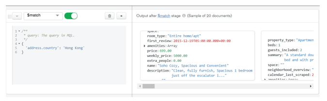 Aggregation database ใน MongoDB Atlas