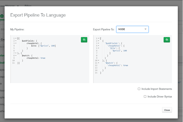 Aggregation database ใน MongoDB Atlas