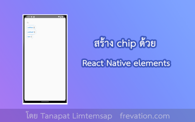 สร้าง chip ด้วย react native elements